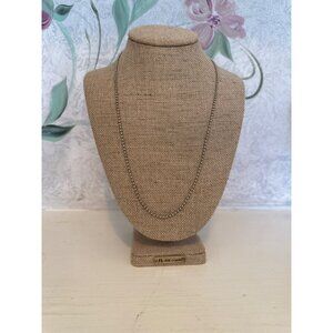 Silver Tone Bead Ball Chain Necklace